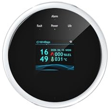 Rilevatore di gas, Sensore di gas naturale Wi-Fi Tuya Smart Alarm Rilevatore perdite Sicurezza antincendio LCD digitale a temperatura for la cucina casa per lavoro e casa(GS21)