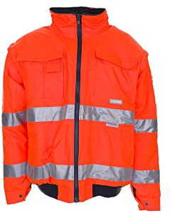 Planam Warnschutz Salopette d'hiver « Warnschutz» taille XXXL en orange/bleu marine Homme