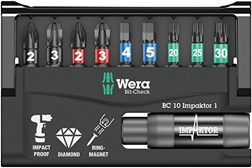 Wera Bit-Sortiment, Bit-Check 10 Impaktor 1 SB, 10-teilig, Wera 05073980001