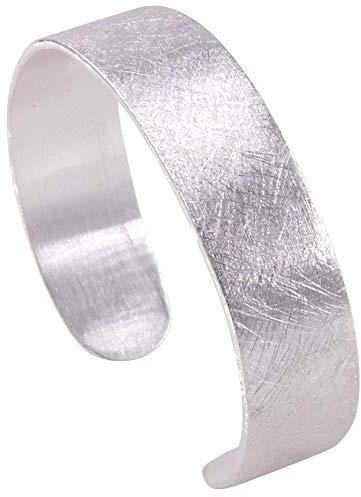 massiver Armreif Silber Goldschmiedearbeit aus Deutschland 15 mm breit (Sterling Silber 925) Damen Herren Armband Armspange Reif