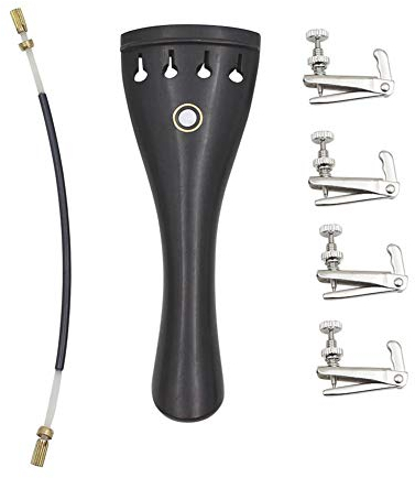 Bnineteenteam 3 in 1 Ebenholz Saitenhalter mit Rope Fine Tuner Kits Set für Violine Ersatzteil Musikinstrumentenzubehör Zubehör Für Musikinstrumente