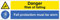 Danger Risk of falling Fall protection must be worn Rigid PVC Safety Sign