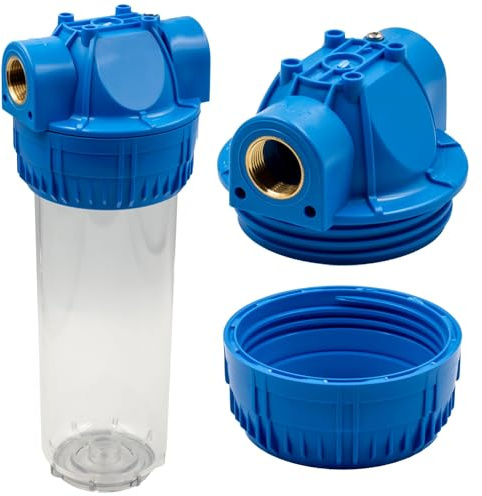 KNM Trade 10 Wasserfilter Kunststoff Entlüftung 1/2 Haushalt | recycelbar, selbsteinbau, Kalkschutz, Filtrationstechnologie, Industrietauglich, optimiert Wasserqualität
