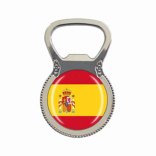Spain Flag Beer Bottle Opener Fridge Refrigerator Magnet Metal Glass Crystal Travel Souvenir Gift Home Decoration