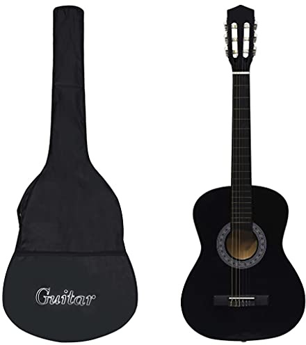vidaXL Klassikgitarre für Anfänger mit Tasche Schwarz 3/4 36