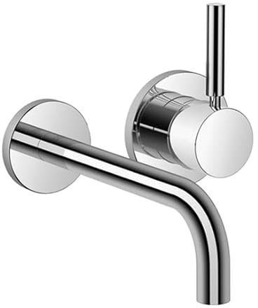Dornbracht Meta Waschtisch-Wand-Einhandbatterie ohne Ablaufgarnitur, Ausladung 190 mm, mit Biegeradius 90°, Farbe: Platin Matt - 36862660-06
