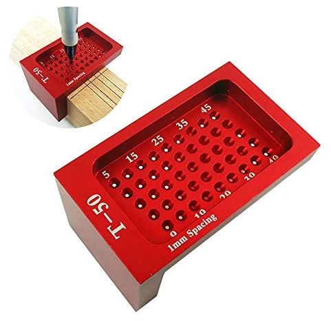 CDIYTOOL Präzisions-Holzbearbeitungslineal, Aluminiumlegierung, 6,8 cm lang, T-Typ, Messlehre