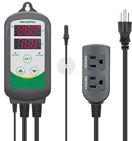 Inkbird WiFi ITC-308 Digital Temperature Controller Aquarium Thermostat for Aquarium Heater and Cooler, with Waterproof Sensor.