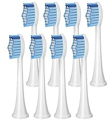 REDTRON Testine di ricambio compatibili con Philips Pro Results, 8 confezioni di Testine di Ricambio Elettriche per FlexCare, ProtectiveClean, HealthyWhite, EasyClean e PowerUp, Bianco