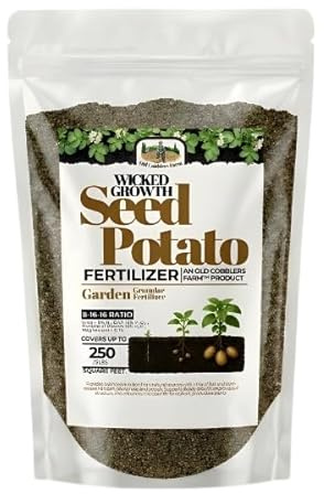 Old Cobblers Farm™ Wicked Growth Seed Potato Fertilizer-Strengthens Roots, Boosts Yields, and Supports Healthy Potato Growth with Eco-Friendly, Slow-Release Nutrients. (5/10/15/20 lbs) (20lbs)