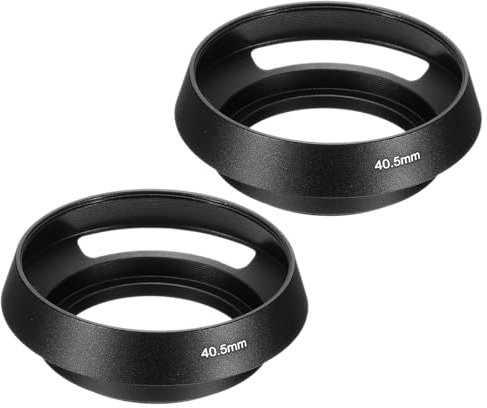 PATIKIL 40.5mm Lens Hood, 2Pcs Standard Vented Matte Surface Anti-reflective Inside Hollow Lens Hood for Universal Camera Lens, Black for Nikon, for Fujifilm, for Pentax, for Leica