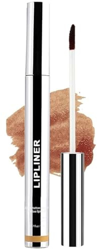 Zinari Lip Stain,Peel Off Lip Liner Stain, Long-Lasting Plumper Lips, Matte Nude Lip Tattoo Liner, Lip Tint Stain Peel Off Waterproof, Peel Off Lip Stain For All Skin Types(Light Brown)