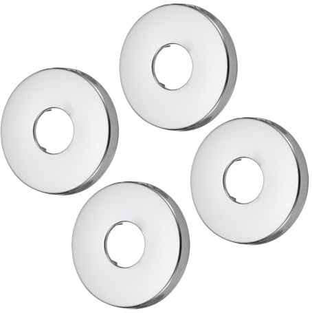 sourcing map 4 piezas de brida de brazo de ducha de 70 mm/2.8 pulgadas OD placa de acero inoxidable redonda de cubierta de fontanería para accesorios de decoración de grifo de tubería de agua de 21 mm