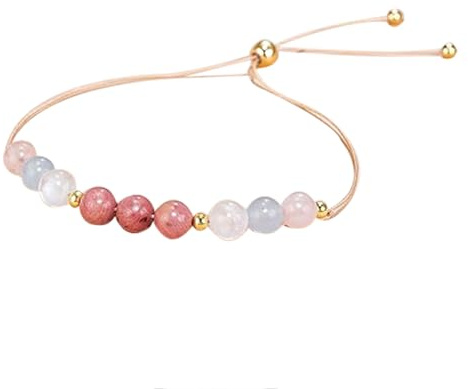 Cunegra Cadeau de grossesse sain pour maman en attente, Bracelet en quartz rose et pierre de lune Maman à venir Bracelet spirituel avec boîte et carte