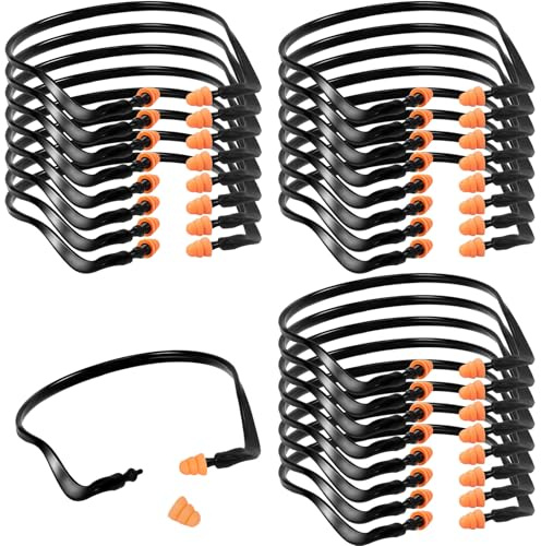 24 Pcs Caps Banded Earplugs, Headwear for Sleep, Work, Construction and Automotive - Reusable, Soundproof, Noise Reduction