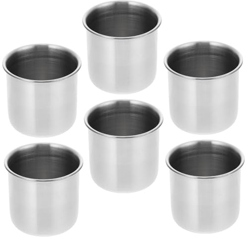 MOTHNUR 6 Pezzi Tazza medicinale in acciaio inossidabile misurino scala Strumento bicchiere metallo tazza della acciaio inossidabile 304