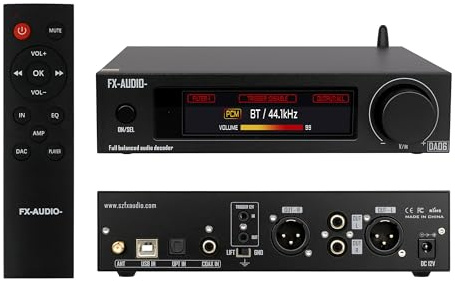 FX-Audio- DA06 MQA Vollständig erweiterbarer Audio-Decoder Dual AKM4493SEQ XU316 768 kHz/32 Bit DSD512 Hi-Res Echt symmetrischer DAC mit Fernbedienung