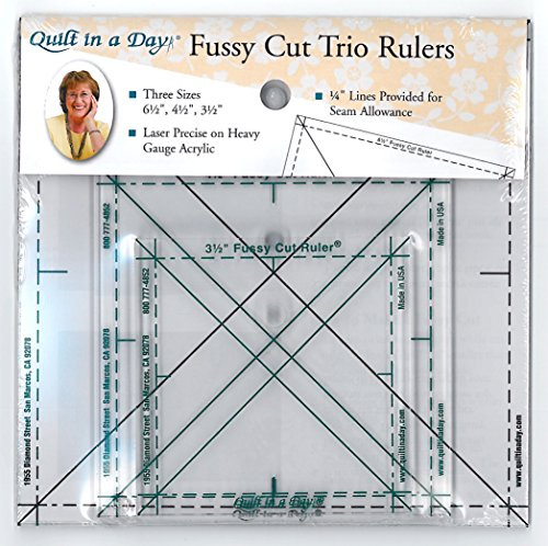 Quilt in A Day Fussy Cut Ruler, 3 Pieces