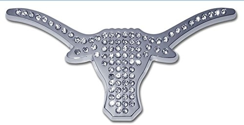 The University of Texas Longhorns Metal Auto Emblem (Clear Crystal)