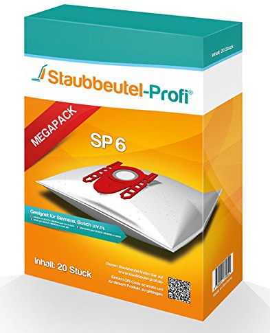 20 Staubsaugerbeutel geeignet für Siemens VS06B1110 VS06B113 synchropower von Staubbeutel-Profi® kompatibel mit Swirl S62 / S67 / S68 / S73 / Y94