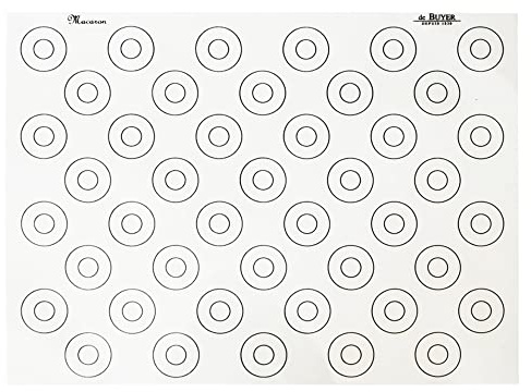 de Buyer Macaron Silicone Baking Mat - 23.6” x 15.75” - Perfect for Macarons & Cookies - Nonstick & Easy to Clean