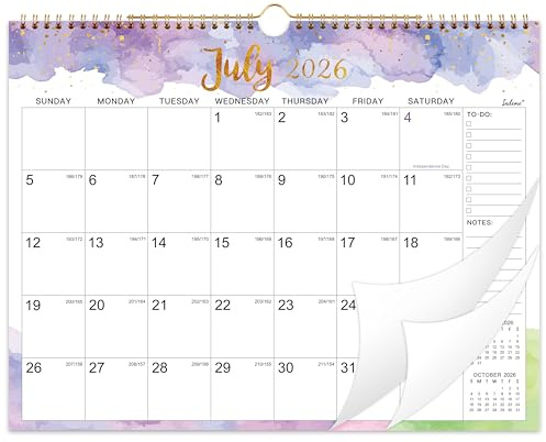 Calendar 2026-2027 - 2026-2027 Wall Calendar, 15 x 11.5, July 2026 - December 2027, 18-Month Calendar with Twin-Wire Binding, Large Blocks, Julian Dates, Perfect Organizer for Home & Office