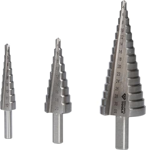 BRILLIANT TOOLS BT101925 Stufenbohrer-Satz, 3-tlg. 4-32mm D [Powered by KS TOOLS]