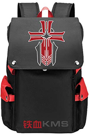 WANHONGYUE Azur Lane Spiel Cosplay Unisex 15,6 Zoll Laptop Backpack Schultasche Rucksack für Reisen/College/Arbeit Rot / 4