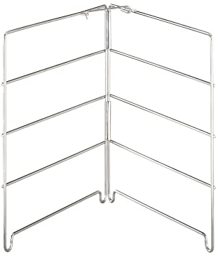 APS Gestell für 4 Pizzableche 26 x 25 cm, H: 26 cm Edelstahl für Pizzableche bis Ø 28 cm Abstand zwischen den Ebenen: 5,5 cm zusammenklappbar arretierbar