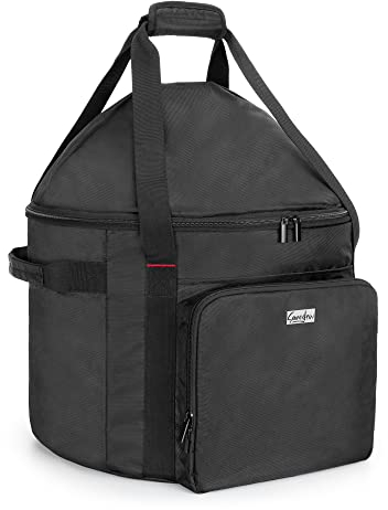 samdew Portable Grill Carry Bag Compatible with Weber Smokey Joe Premium 37cm, Grill Cover Compatible with Smokey Joe Original Portable Charcoal BBQ, with Pocket & Handle, Bag Only (Patented Design)