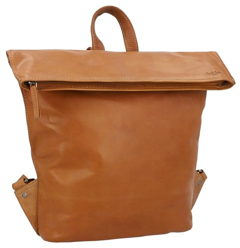 Gusti Leder Moreno A Fahrradrucksack Lenker Tasche Leder City Rucksack Damen Herren KlickFix kompatibel E Bike Hellbraun