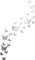 Zeayebsr 1 pieza de espejo de pared decorativo de mariposa, 30 piezas de adhesivo de pared de mariposa Pezzi acrílico plateado 3D mariposa decoración de pared para sala de estar, dormitorio, oficina