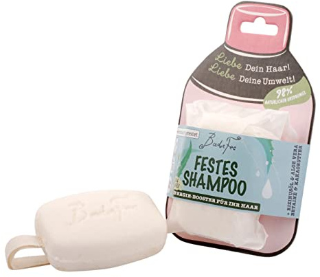 BadeFee festes Shampoo mit Energie Booster (mit Kaffee-Extrakt, festes Haarshampoo, plastikfrei, Geschenkidee, natürliche Inhaltsstoffe)