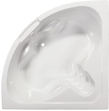 Sanotechnik Vasca da Bagno angolare Rivera 140/150 150 x 150 x 47,5 cm, con Grembiule Frontale Coordinato