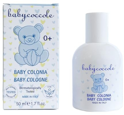 Babycoccole BABY COLONIA. Profumo per Bambini e neonati. Idea regalo. Leggero, fresco, delicato. Ingredienti Naturali, Dermatologicamente Testato per pelli sensibili - 50 ml