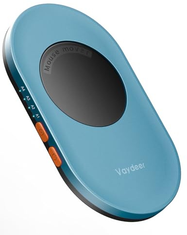 VAYDEER Ultradünner Maus-Mover mit einstellbarem Lauf-Timer, nicht erkennbarer und geräuschloser Jiggler simuliert realistische Bewegung, treiberfreier Shaker für aktiven und sicheren PC (Hellblau)