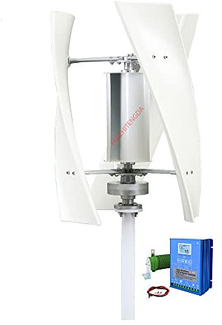 12000W vindkraftverk vertikal axel maglevgenerator, 220v 24v 48v med hybridladdningskontroller vertikal vindkvarnturbin för hemmabruk (vita, 3 blad),24v