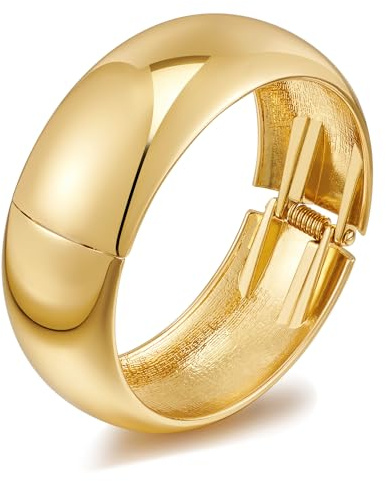 LILIE&WHITE Gold Armreif Armband für Damen – Elegantes Design, Hypoallergen, Langlebig und Rostfrei, Geschenk für Besondere Anlässe wie Geburtstagsfeiern und Jahrestage