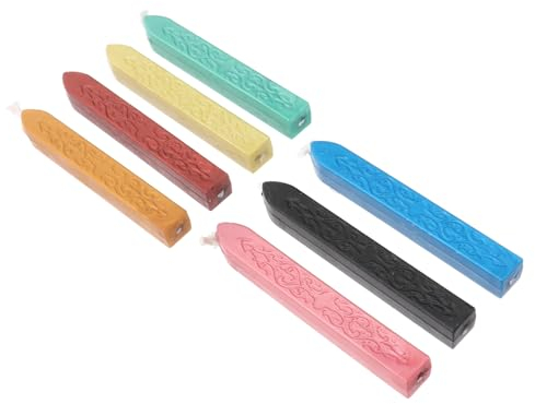 NUOBESTY 21stücke Vintage Wachsstangen Mit Docht Für Retro Wachsversiegelung Dekorative Siegelwachs-Sticks Für Einladungen Und Briefe