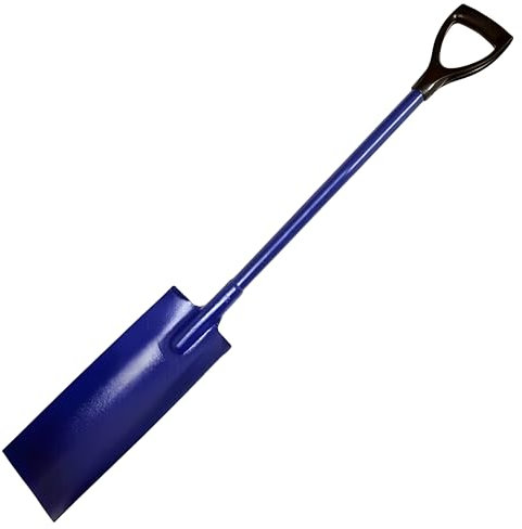 Drain and Fence Post Spade Shovel 1180mm Long Fibreglass D Grip Handle Post Hole Trench Fencing Tool Digging Spade