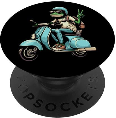 Scooter Frog E-Scooter Moped Frosch PopSockets mit austauschbarem PopGrip