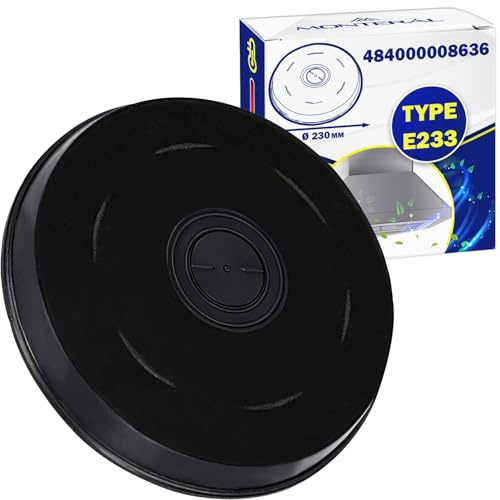 Aktivt kolfilter för spiskåpa 230 x 25 mm typ E233 med originalkod 48400008636 för Whirlpool 902980047/2 för Electrolux 11005728 för Bosch - MONTERAL