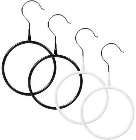 Warmhm 4stücke Schal-aufhänger Für Schrank Aus Edelstahl Und Kunststoff Schal-Organizer Krawatten-Halter Gürtel-aufbewahrung Schal-ständer Organizer Für Accessoires Schlichtes Design Für