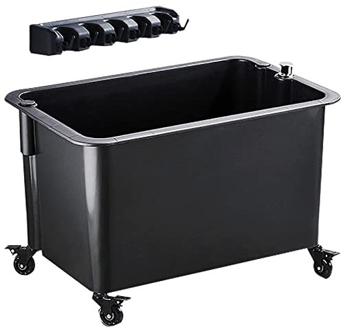 Slop Sinks,Floor Mop Sink for Washing Room, Basement, Shop, Freestanding Laundry Tub Slop Sinks with Mop Rack, Home Outdoor (#2)