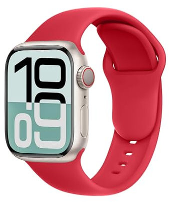 C1A Armband für Armband Apple Watch Ultra 2/Ultra/SE/Series11 10 9 8 7 6 5 4 (38/40/41/42/44/45/46/49mm)–Sportarmband, Originalstyle–Kompatibel mit allen Modellen,Weihnachtsrot