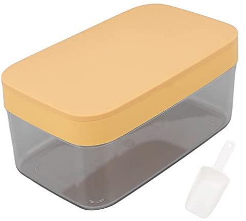 Teetablett-Eiswürfelschalen für den Gefrierschrank, leicht zu lösende 32-Korn-Eiswürfelschalen aus Siliciumdioxid mit Deckel, Eiswürfelschale mit Schaufel, Kaffee, Joghurt, Wein (g