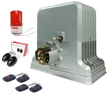 KONGMM Motore per cancello Scorrevole Galo Operatore for cancelli scorrevoli e apricancello Scorrevole/rotolante for cancelli industriali domotici - 1800 kg Non arrugginito(Kit4)