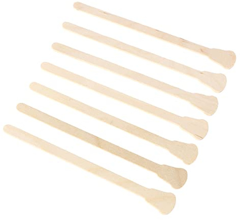 CTIRCHIU 50 Pezzi Bastoncini in Legno per Ceretta, Spatole per Depilazione Usa e Getta, senza Irritazione, Punta Arrotondata, per Uso Domestico e Fai da Te