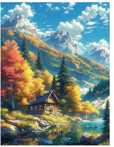 Mafenr Art Natur Diamond Painting Erwachsene, Natur Diamant Painting Bilder - 30x40 cm, DIY Diamant Painting für Geschenke und Wanddekoration