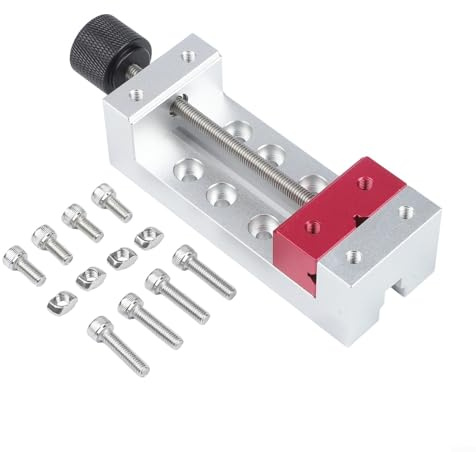 Mini tornillo de banco de metal con ancho de mandíbula de 44 mm, tornillos M5 de acero inoxidable 304 para perforación CNC, máquina de grabado, mesa de soldadura LTY-4465